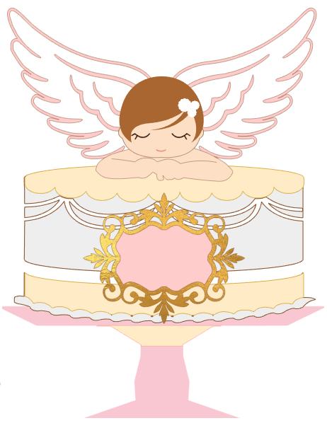 Topo de Bolo Batizado 07 Somente Studio