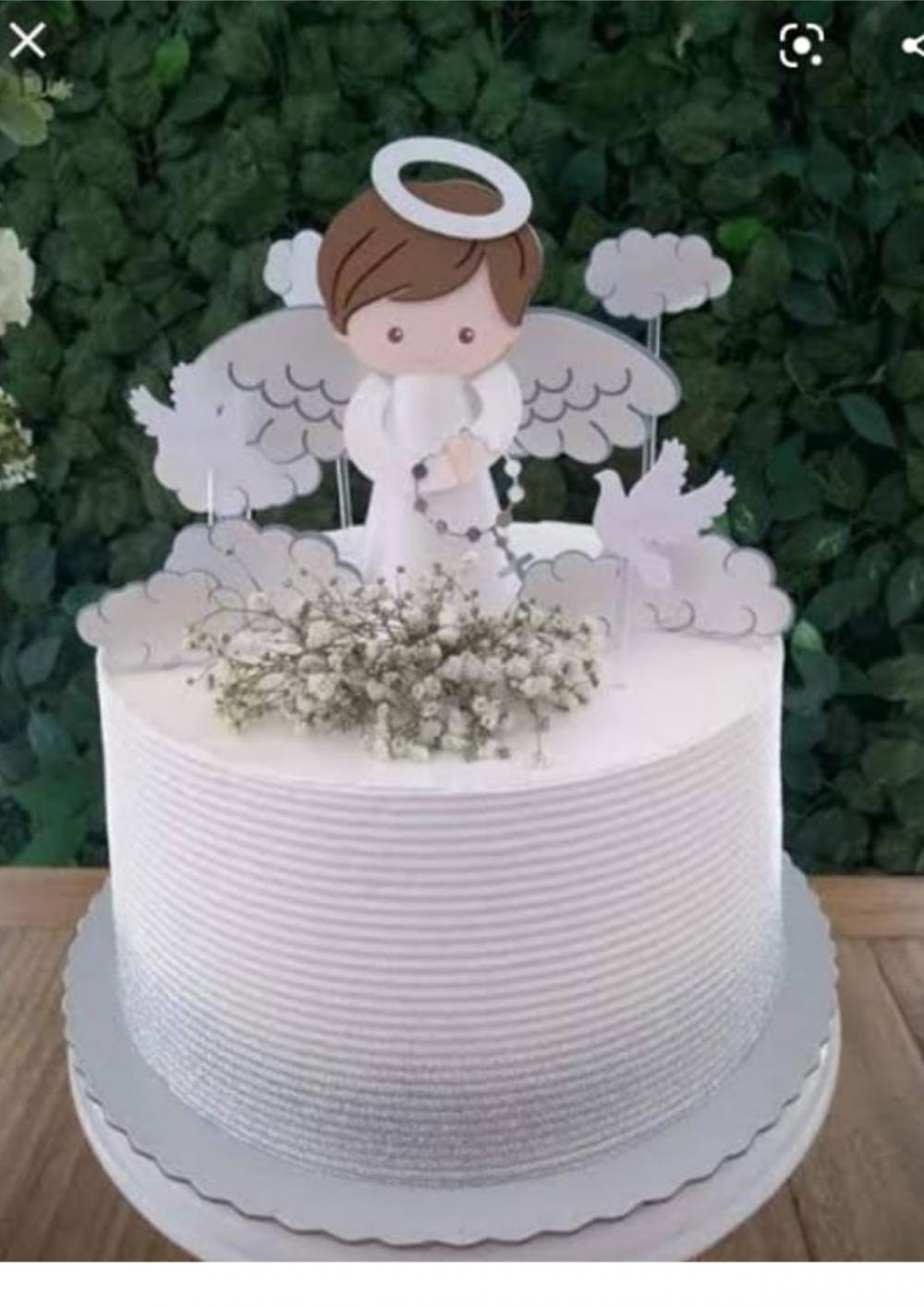 Topo de Bolo Batizado 11 Somente Studio