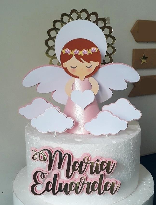 Topo de Bolo Batizado 12 Somente Studio