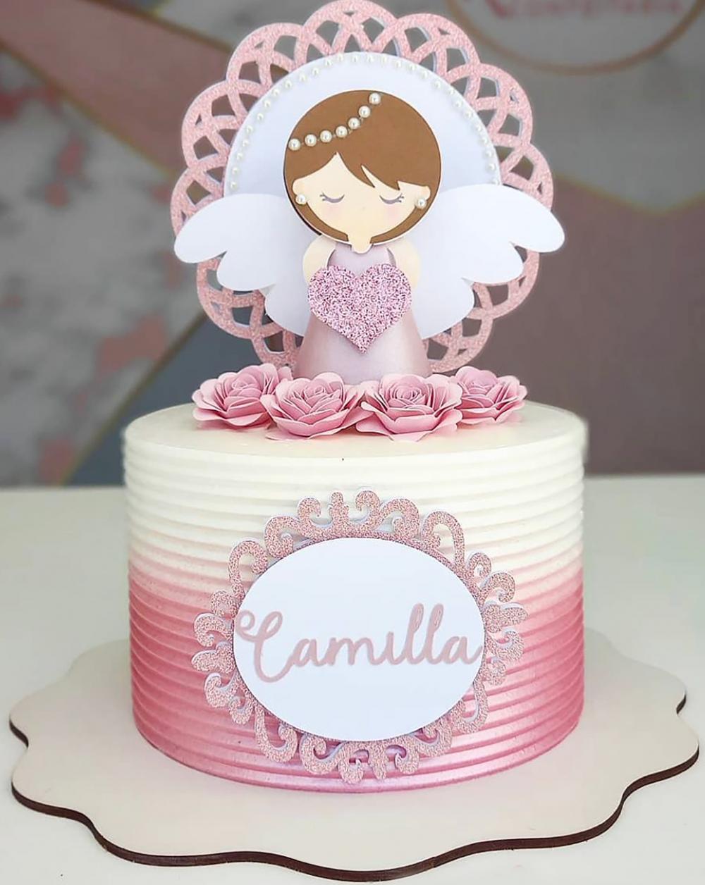 Topo de Bolo Batizado 31 Somente Studio