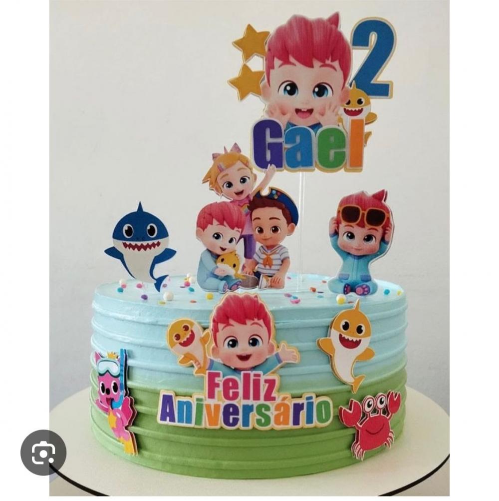 Topo de Bolo Bebefinn 03  Somente Studio