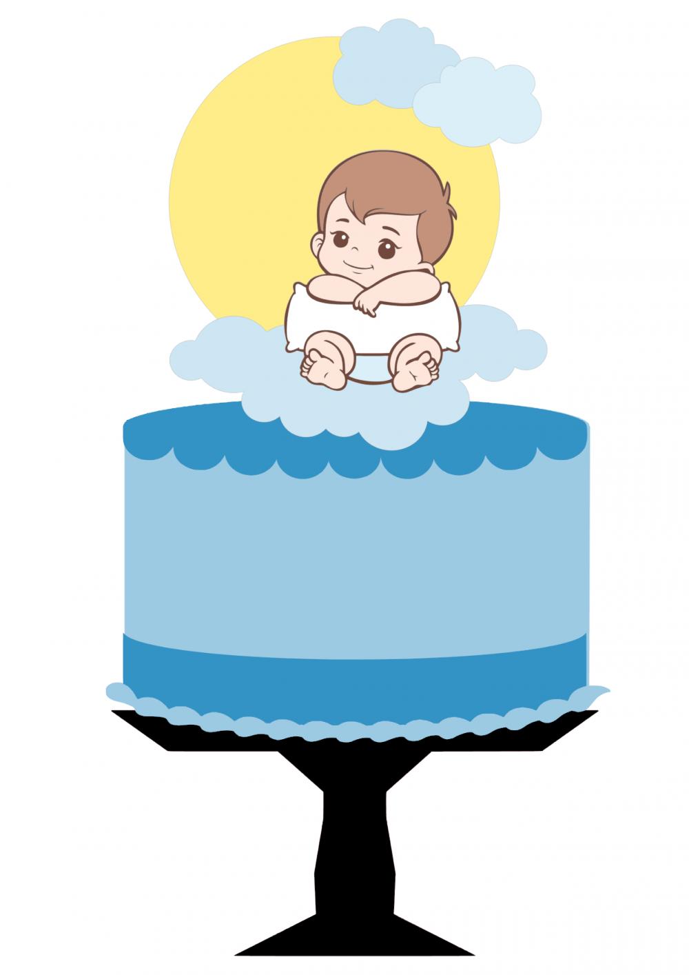 Topo de Bolo Bebê 03 Somente Studio