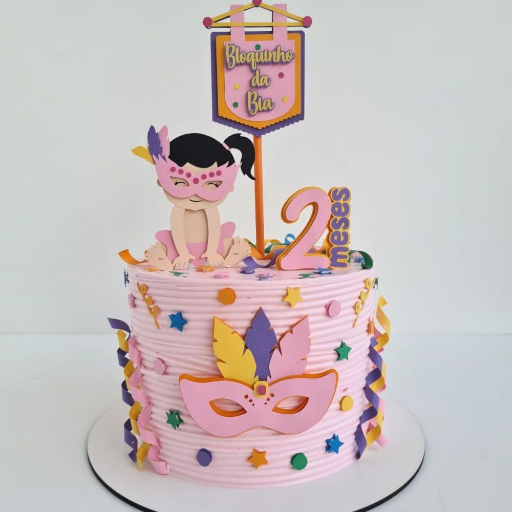 Topo de Bolo Carnaval 28 Studio/PDF/PNG