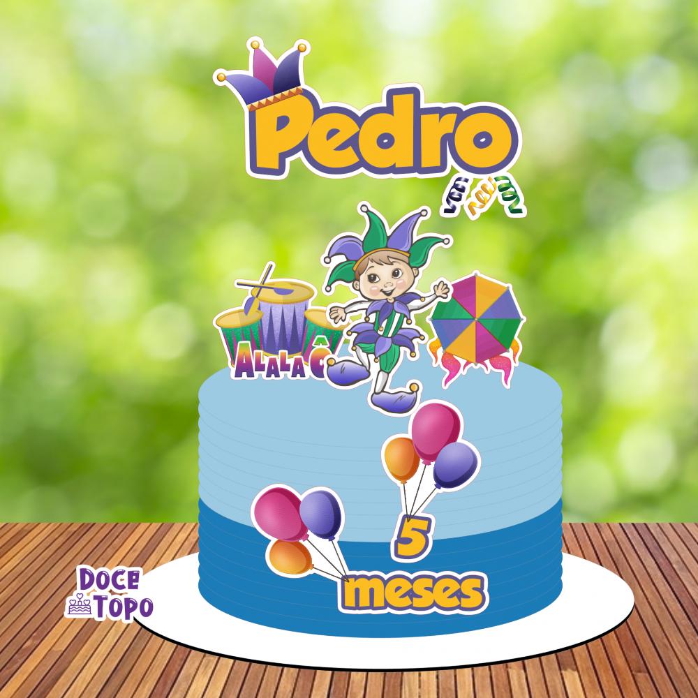 Topo de Bolo Carnaval 14 Somente Studio