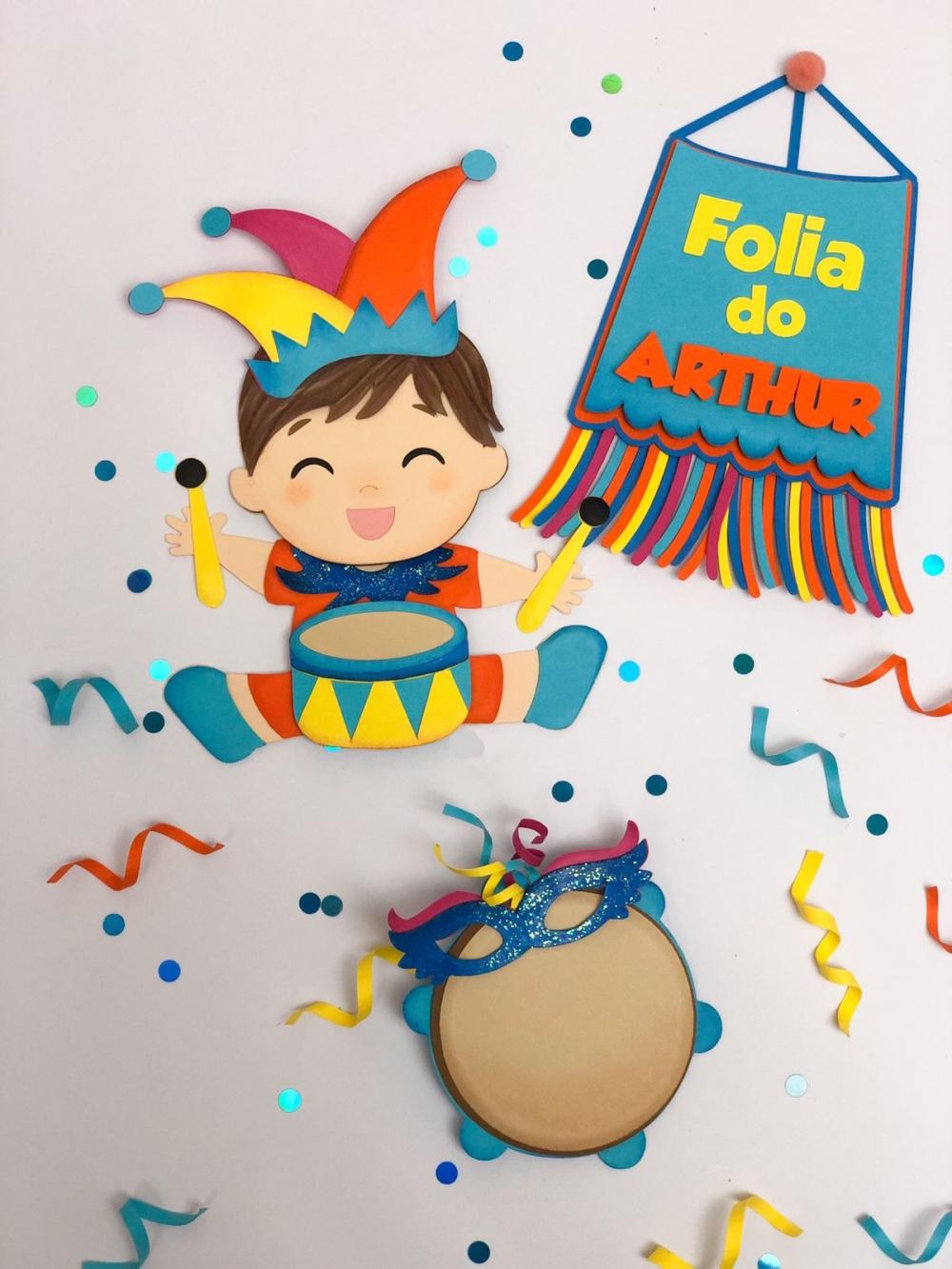 Topo de Bolo Carnaval 20 Somente Studio