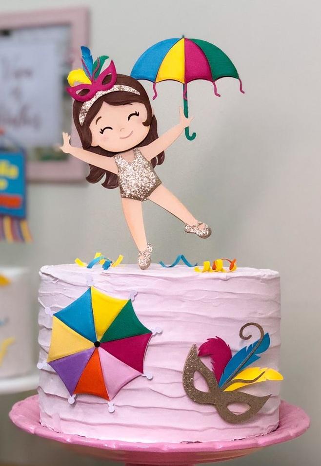 Topo de Bolo Carnaval 21 Somente Studio