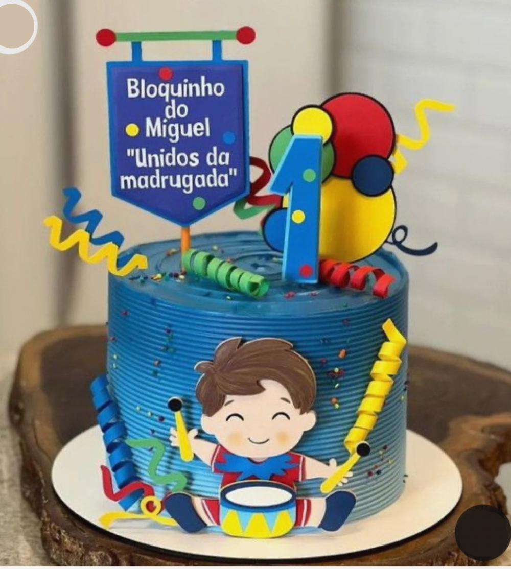 Topo de Bolo Carnaval 24 Somente Studio