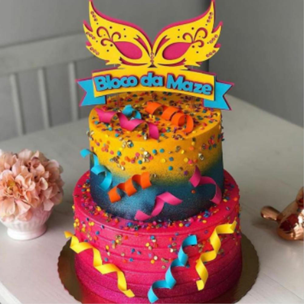 Topo de Bolo Carnaval 33 Somente Studio