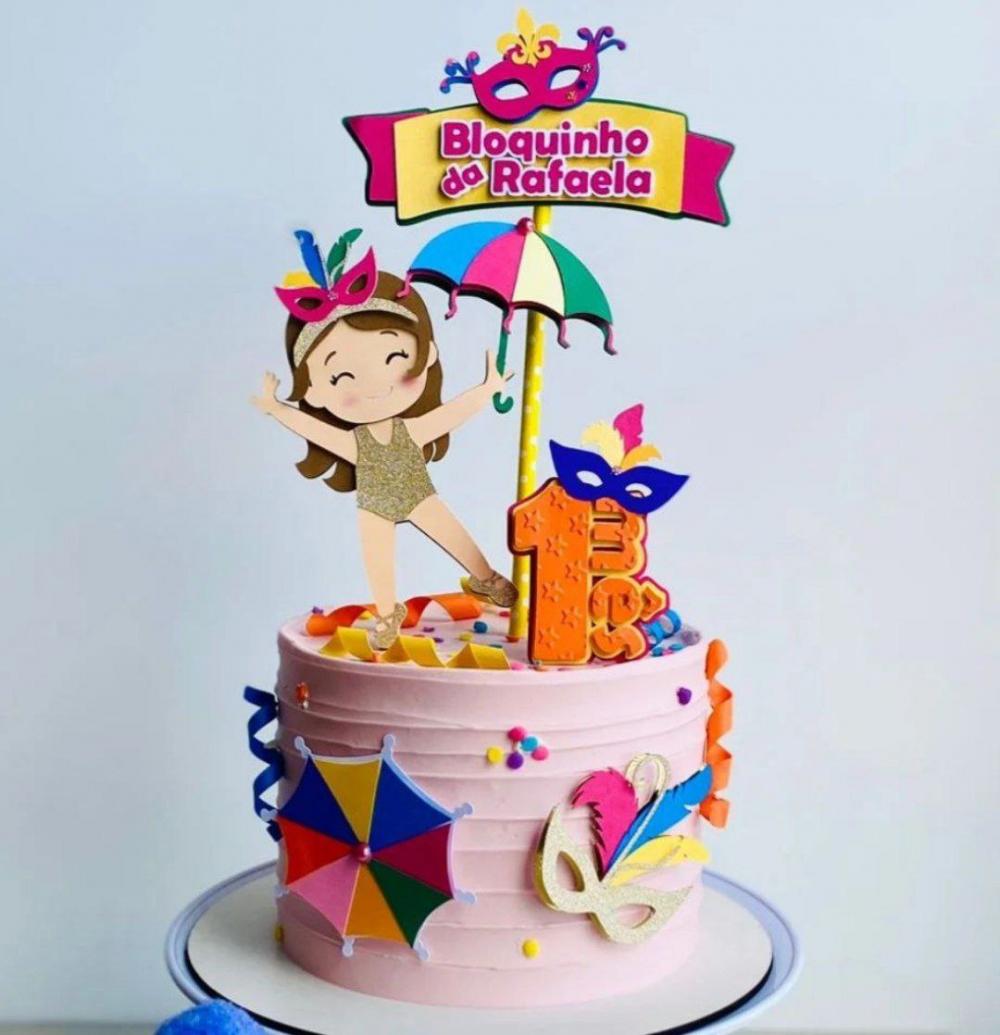 Topo de Bolo Carnaval 38 Somente Studio