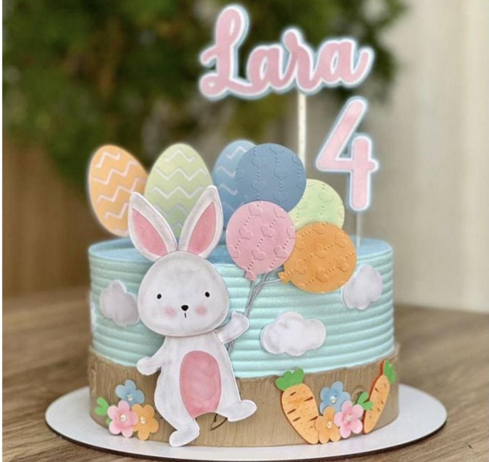 Topo de Bolo Páscoa 40 Somente Studio