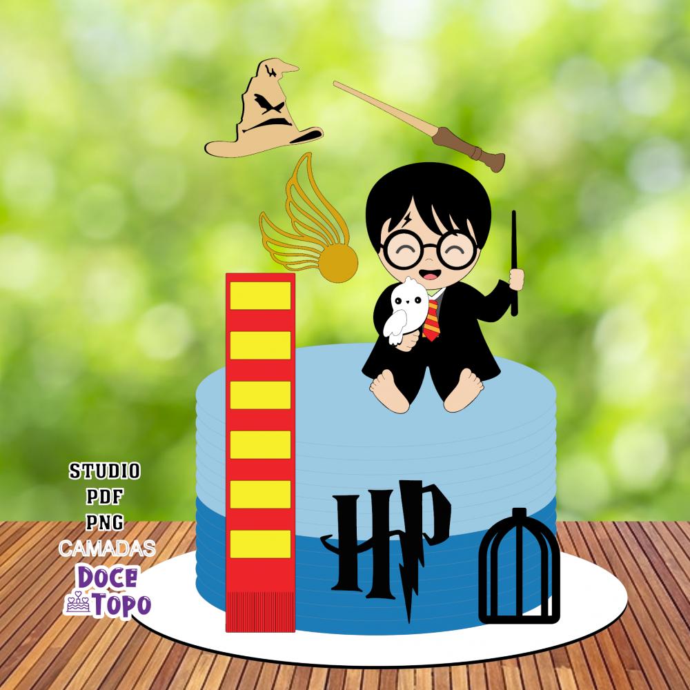 Topo de Bolo Harry Potter 04 Studio/PDF/PNG
