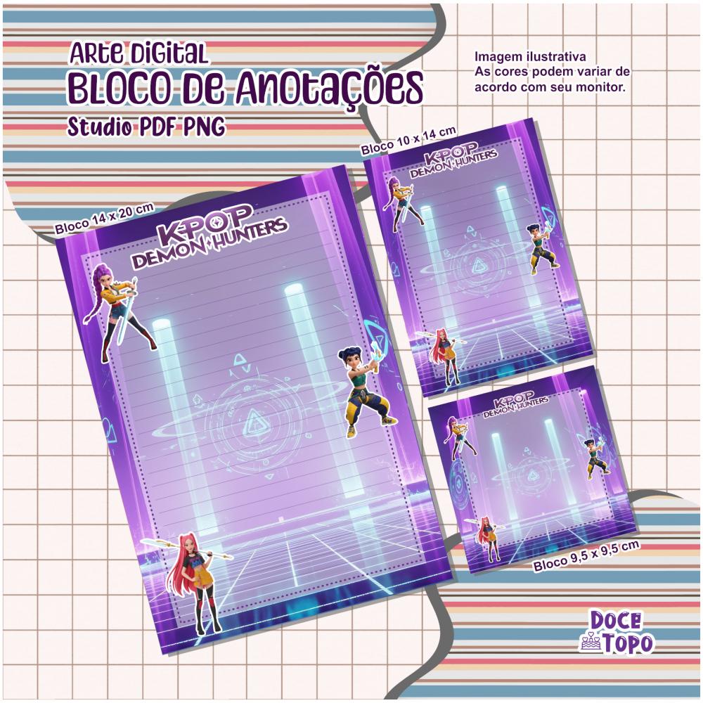 Arquivo Digital Bloquinhos Anotações Guerreiras do K-Pop 05 Stu