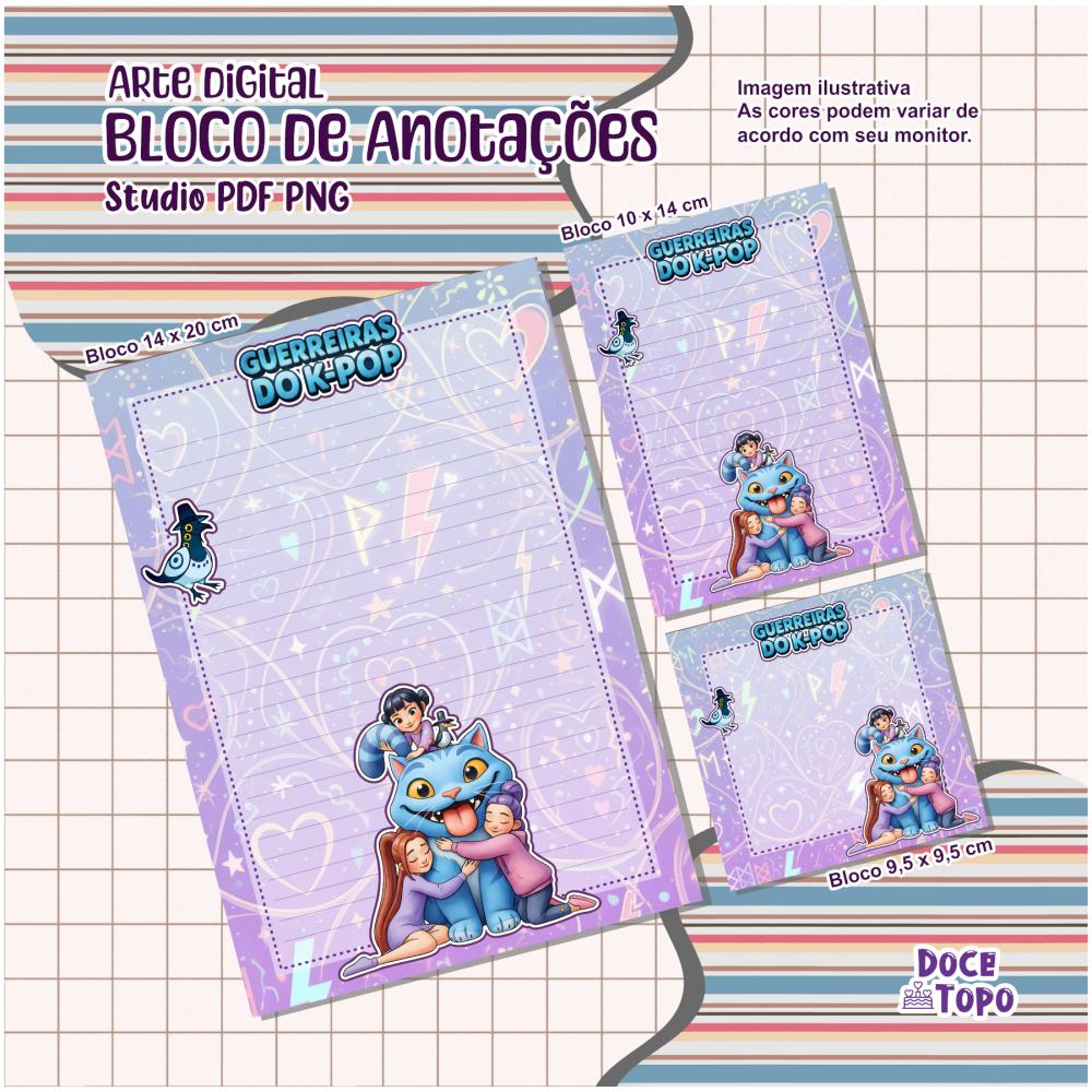 Arquivo Digital Bloquinhos Anotações Guerreiras do K-Pop 06 Stu