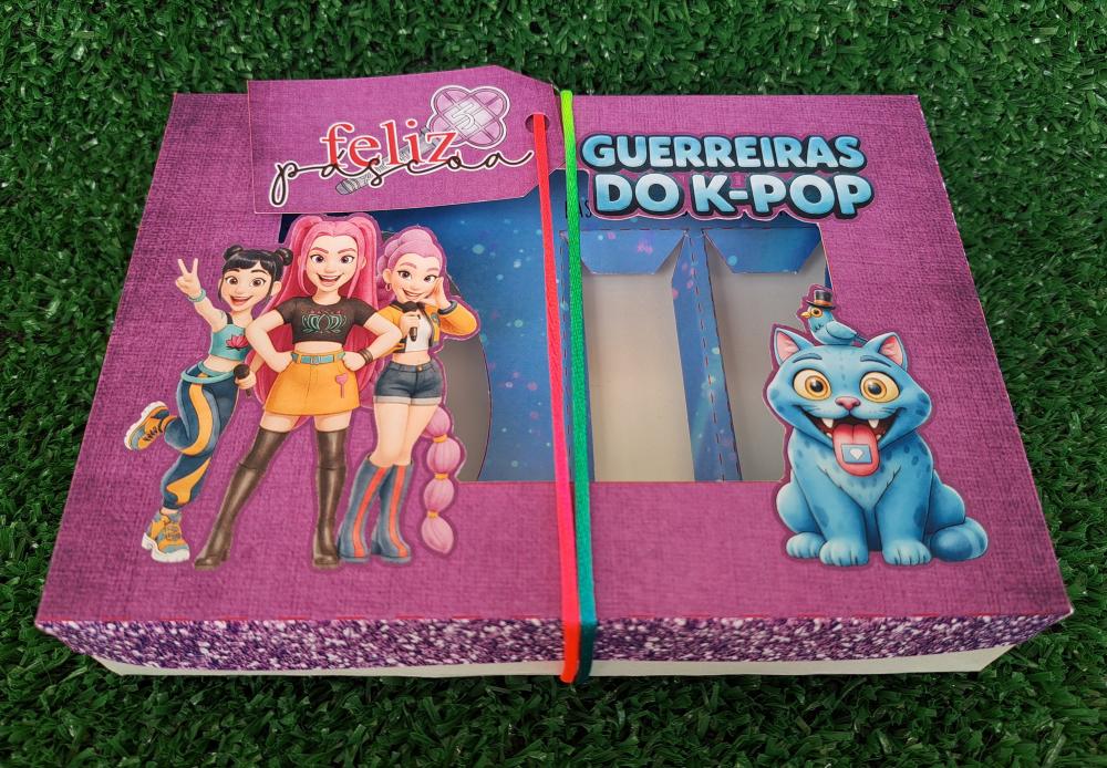 Arquivo de Corte Caixa Mini Confeiteiro Guerreiras do K-Pop 02 - 