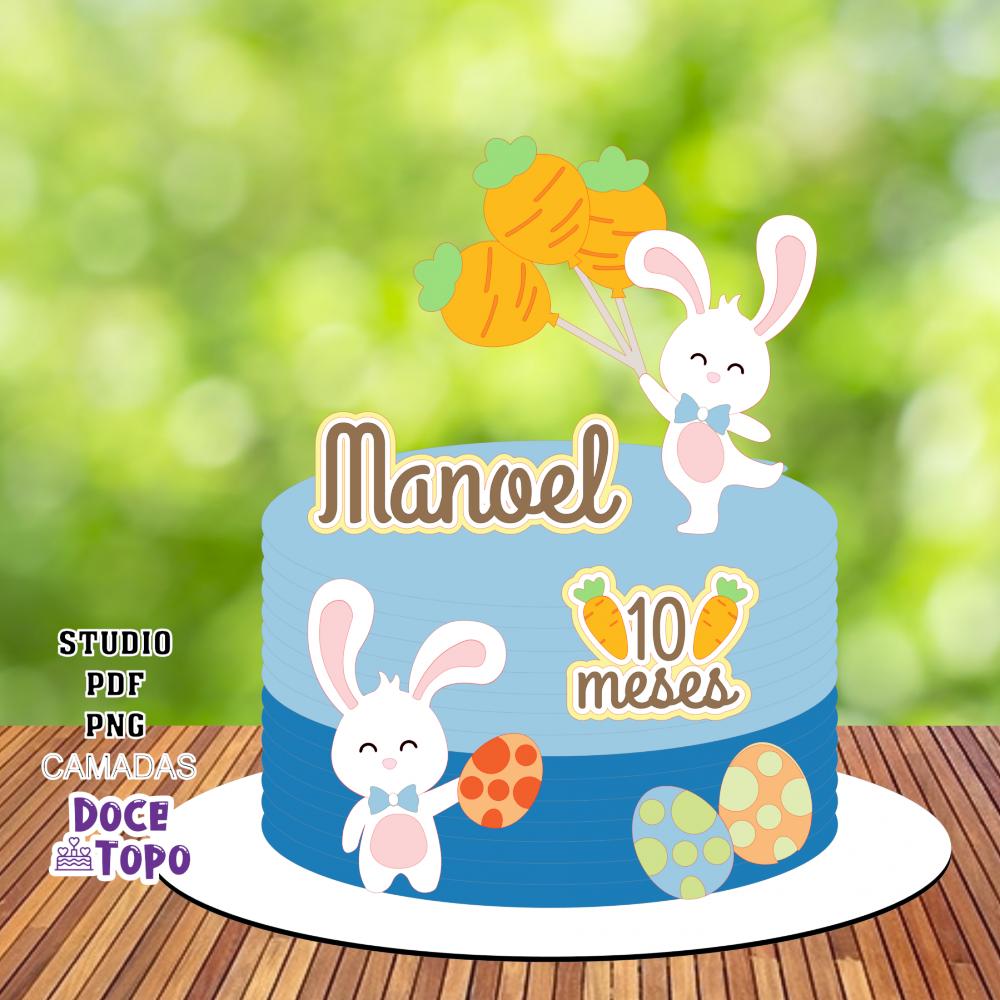 Topo de Bolo Páscoa 49 Studio/PDF/PNG