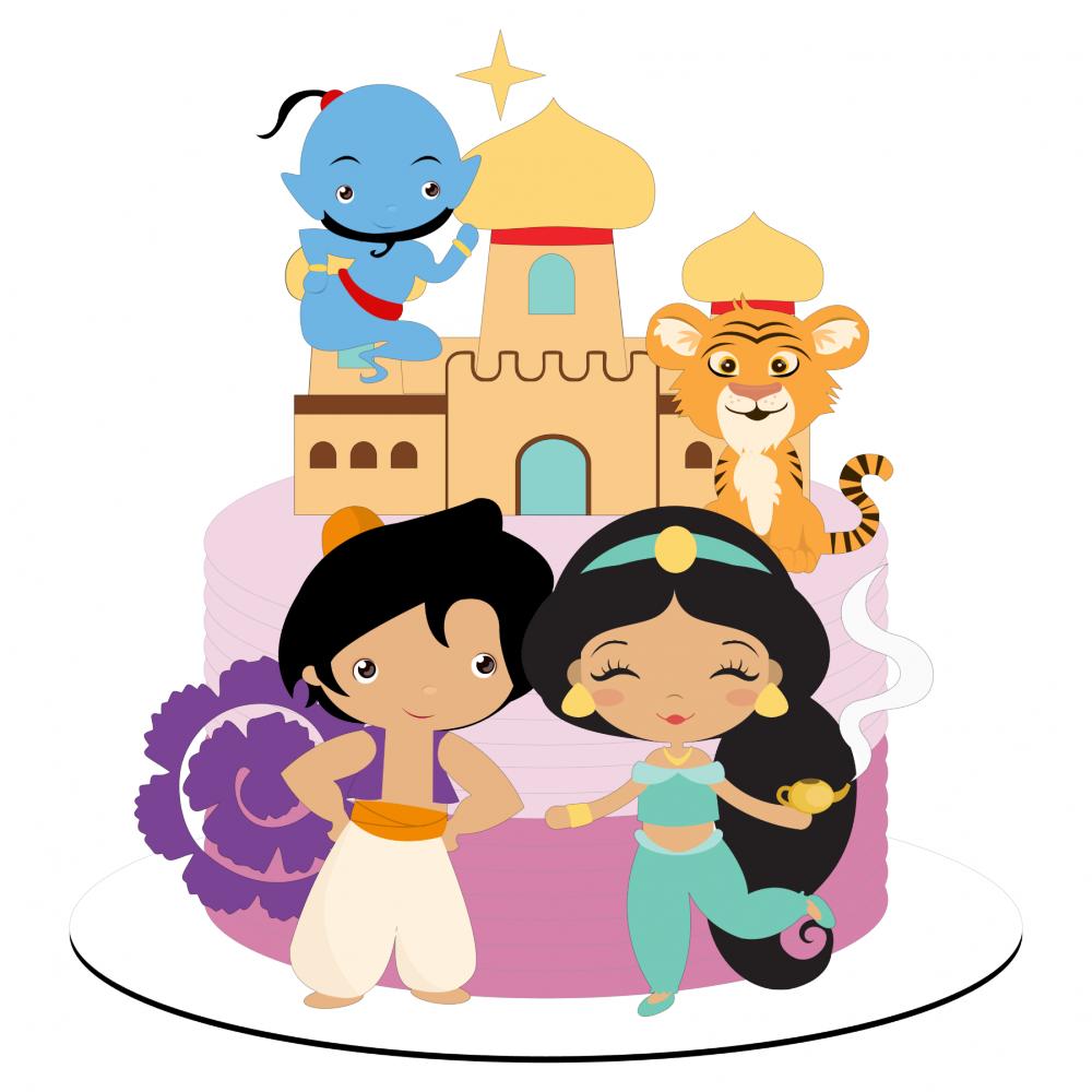 Topo de Bolo Aladdin 01 Somente Studio