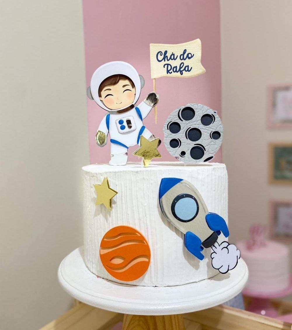 Topo de Bolo Astronauta 22 Somente Studio