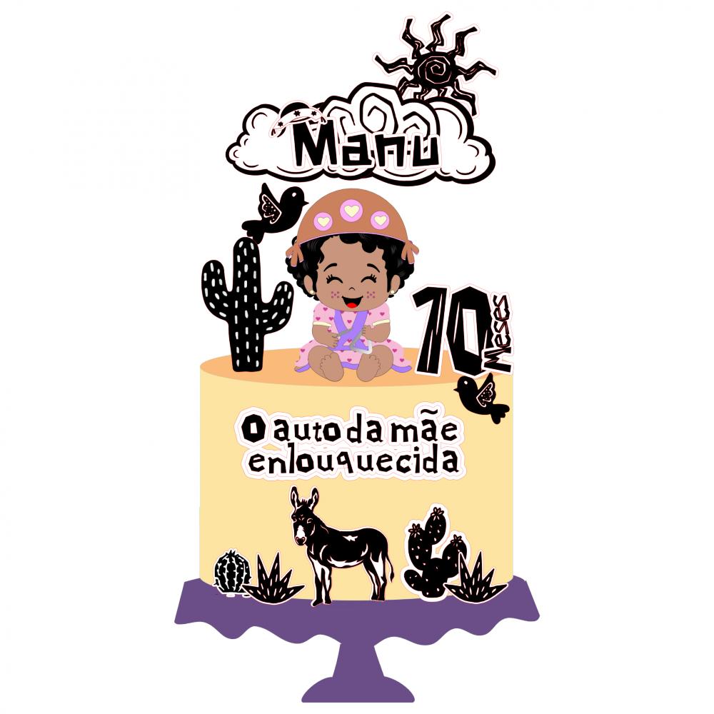 Topo de Bolo Auto da Mãe Enlouquecida 04 Somente Studio