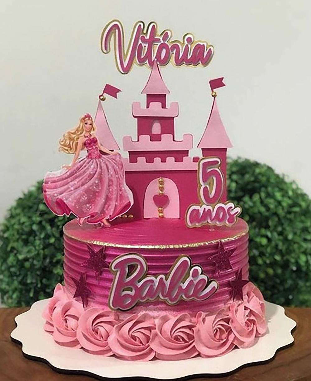 Topo de Bolo Barbie 35 Somente Studio