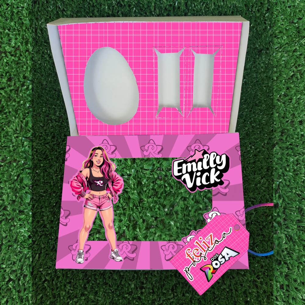 Arquivo de Corte Caixa Mini Confeiteiro Emilly Vick Dos Rosa 03 S