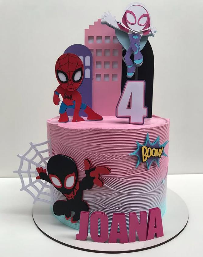 Topo de Bolo Spidey Amazing Friends 03 Studio/PDF/PNG