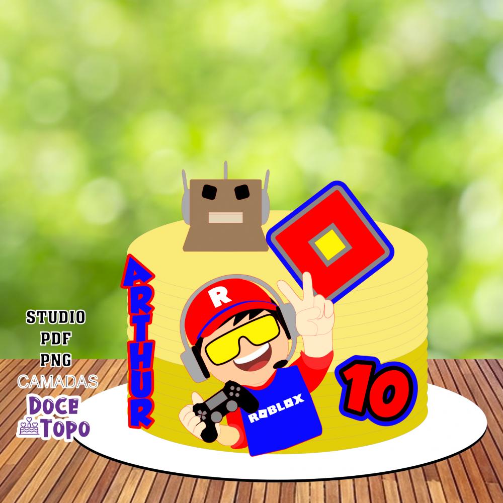 Topo de Bolo Roblox 03 Studio/PDF/PNG