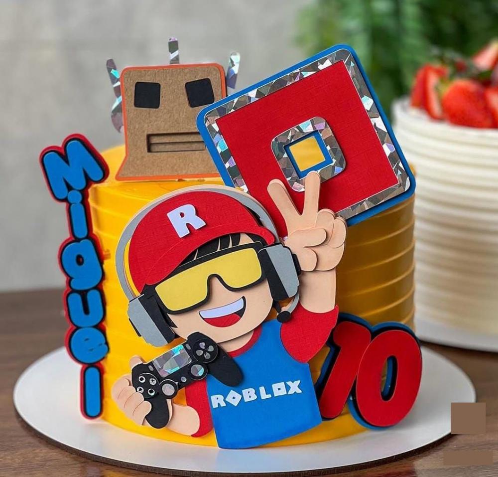 Topo de Bolo Roblox 03 Studio/PDF/PNG