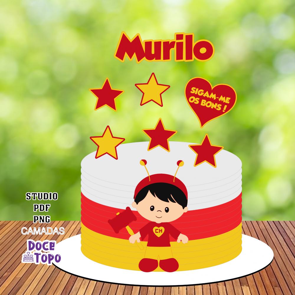 Topo de Bolo Chaves - Chapolin 02 Studio/PDF/PNG
