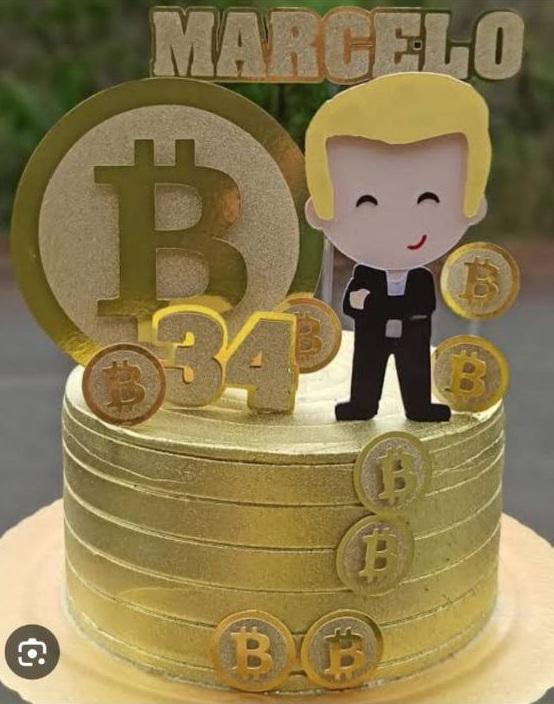 Topo de Bolo Bitcoin 01 Somente Studio