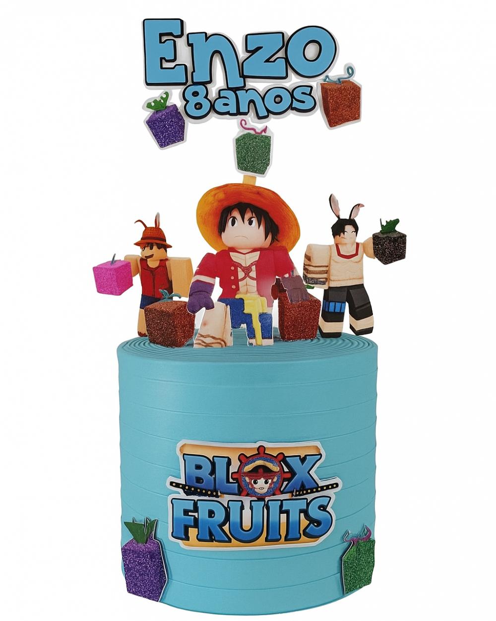Topo de Bolo Blox Fruit 02 Somente Studio