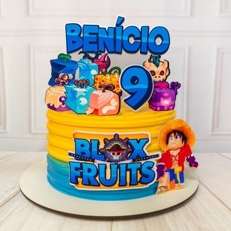 Topo de Bolo Blox Fruit 03 Somente Studio