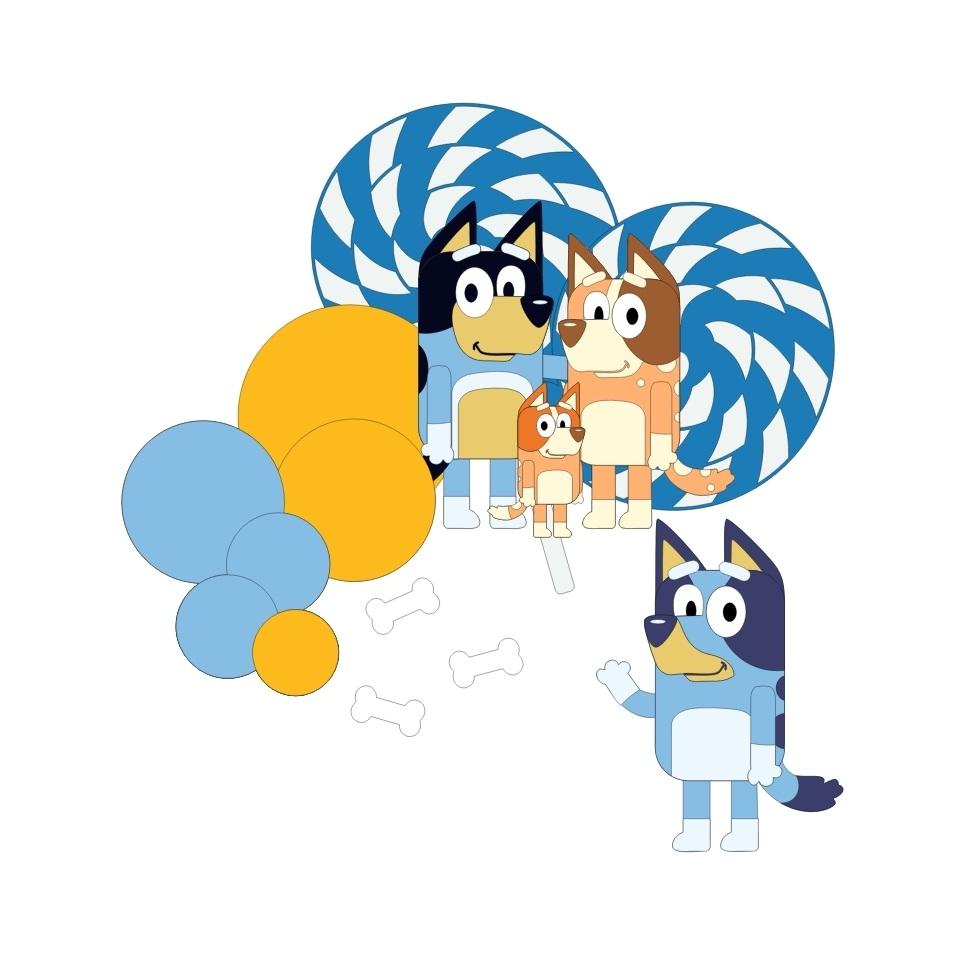 Topo de Bolo Bluey e Bingo 08 Somente Studio