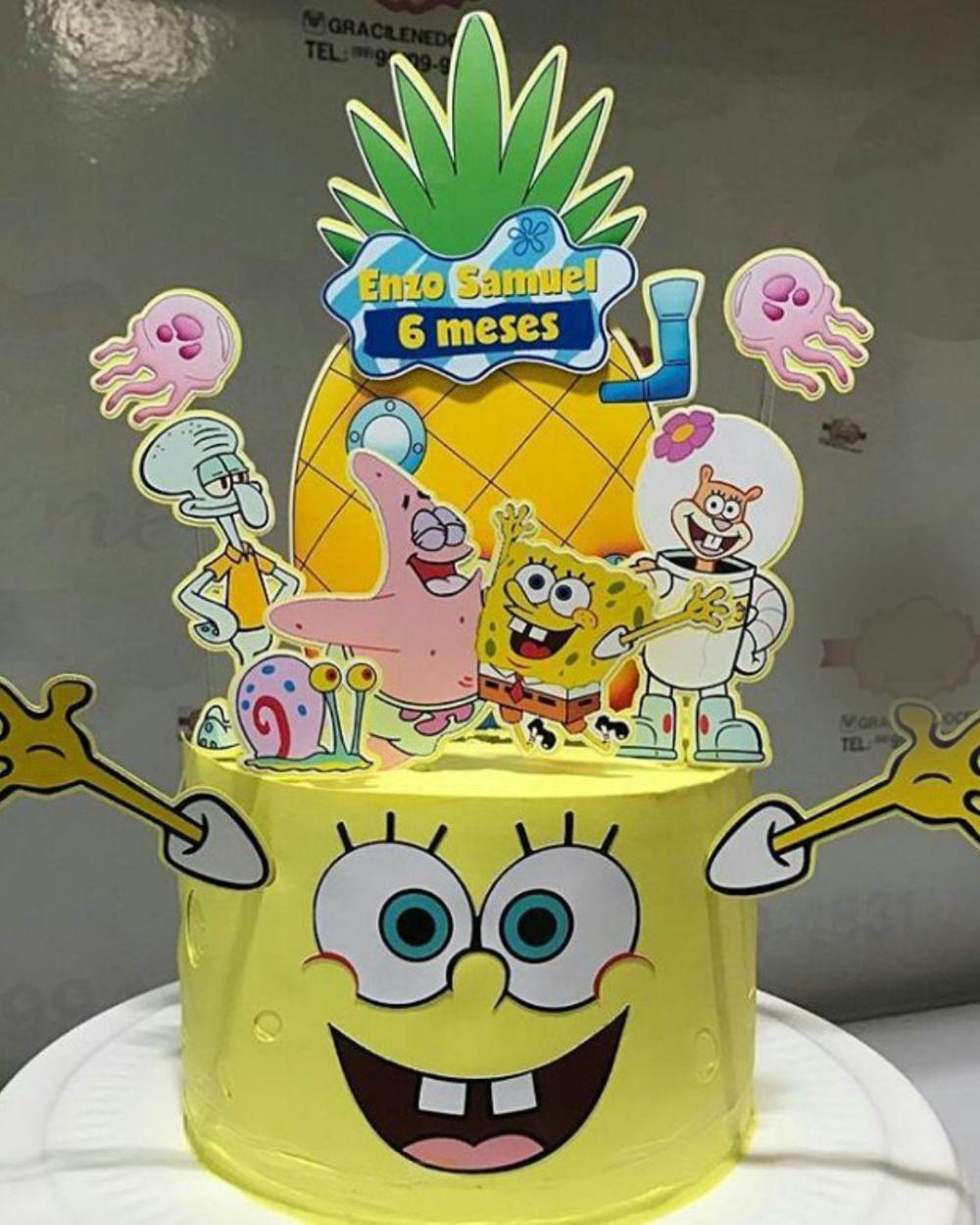 Topo de Bolo Bob Esponja 03 Somente Studio