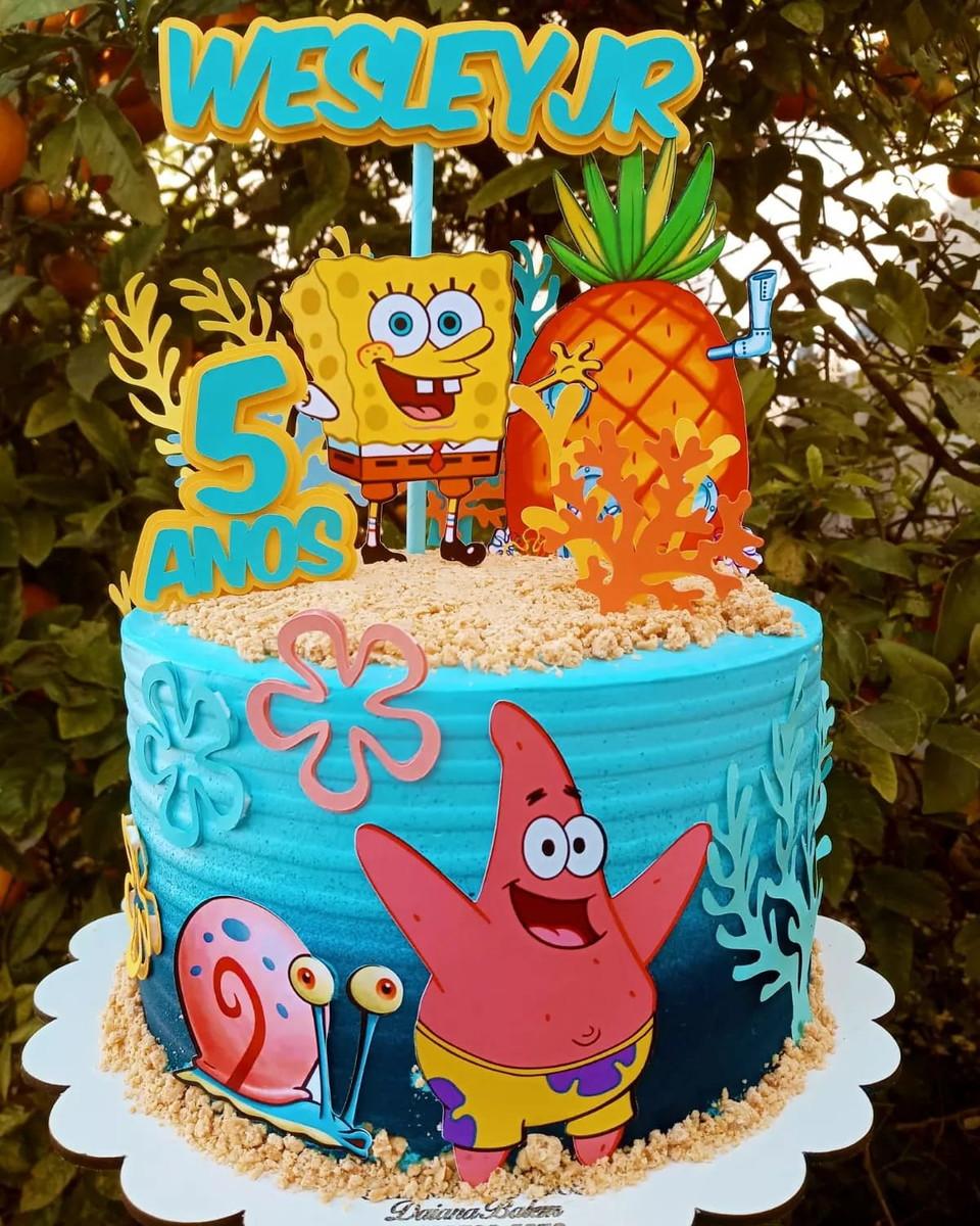 Topo de Bolo Bob Esponja 06 Somente Studio
