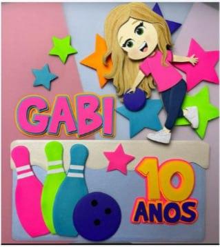 Topo de Bolo Boliche 01 Somente Studio