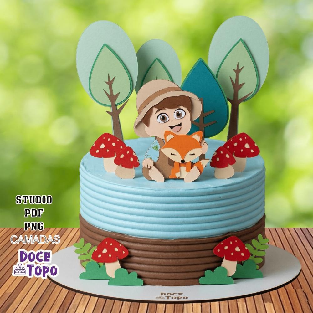Topo de Bolo Bosque 14 Studio/PDF/PNG