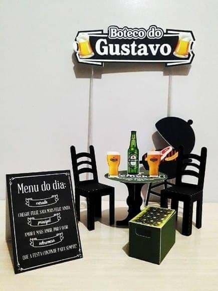 Topo de Bolo Boteco 05 Somente Studio