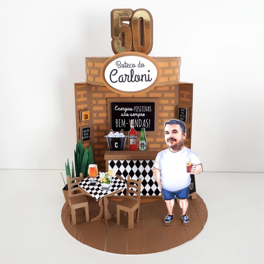 Topo de Bolo Boteco 09 Somente Studio