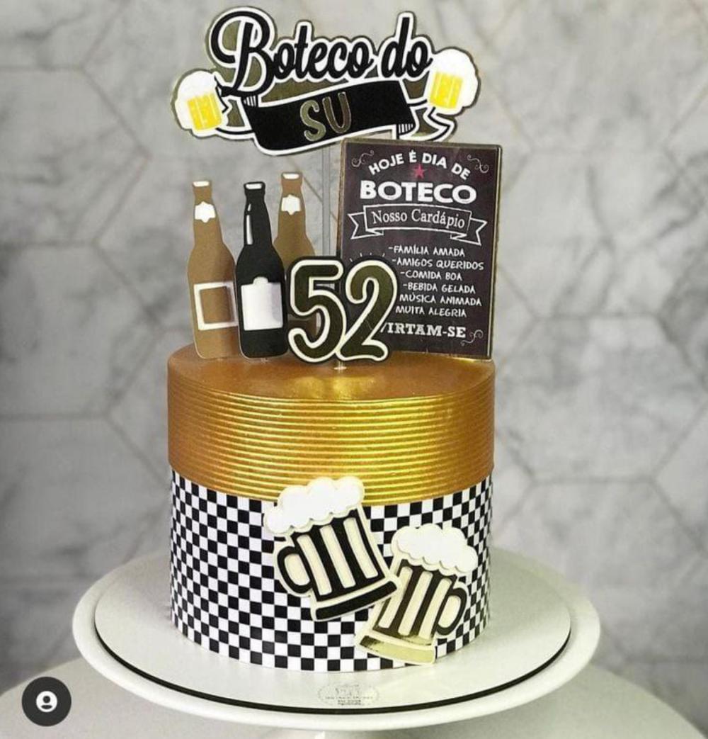 Topo de Bolo Boteco 14 Somente Studio