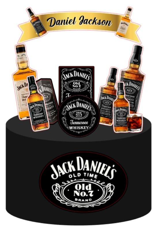 Topo de Bolo Boteco Jack Daniels Somente Studio