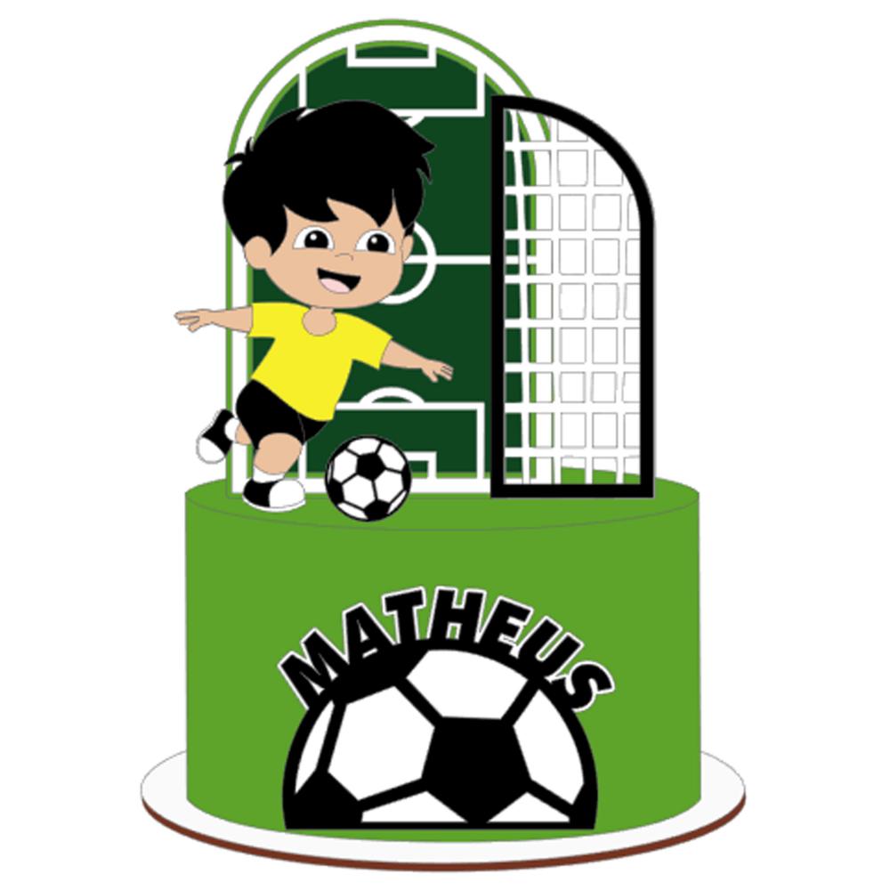 Topo de Bolo Futebol Copa - Brasil 14 Somente Studio