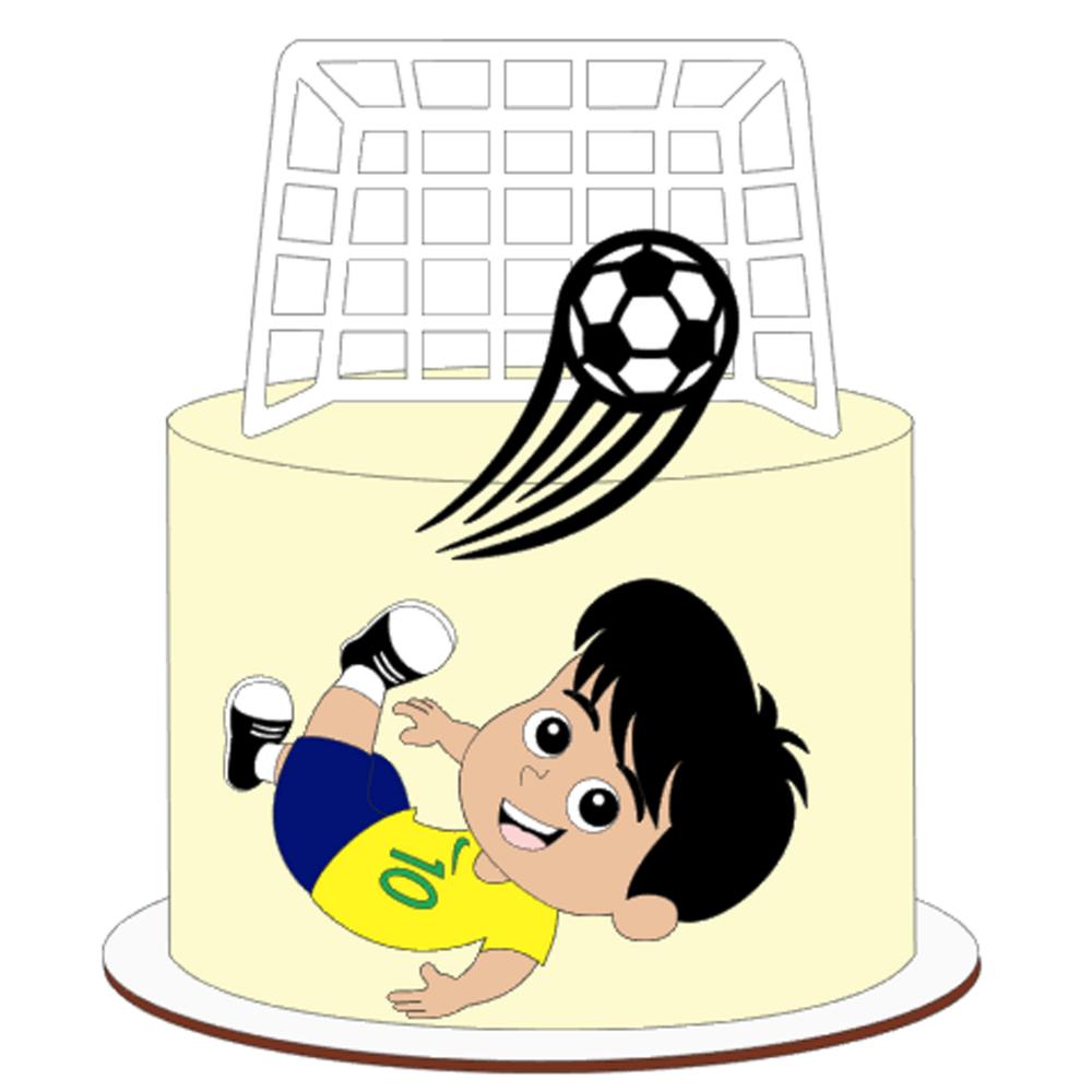 Topo de Bolo Futebol Copa - Brasil 21 Somente Studio