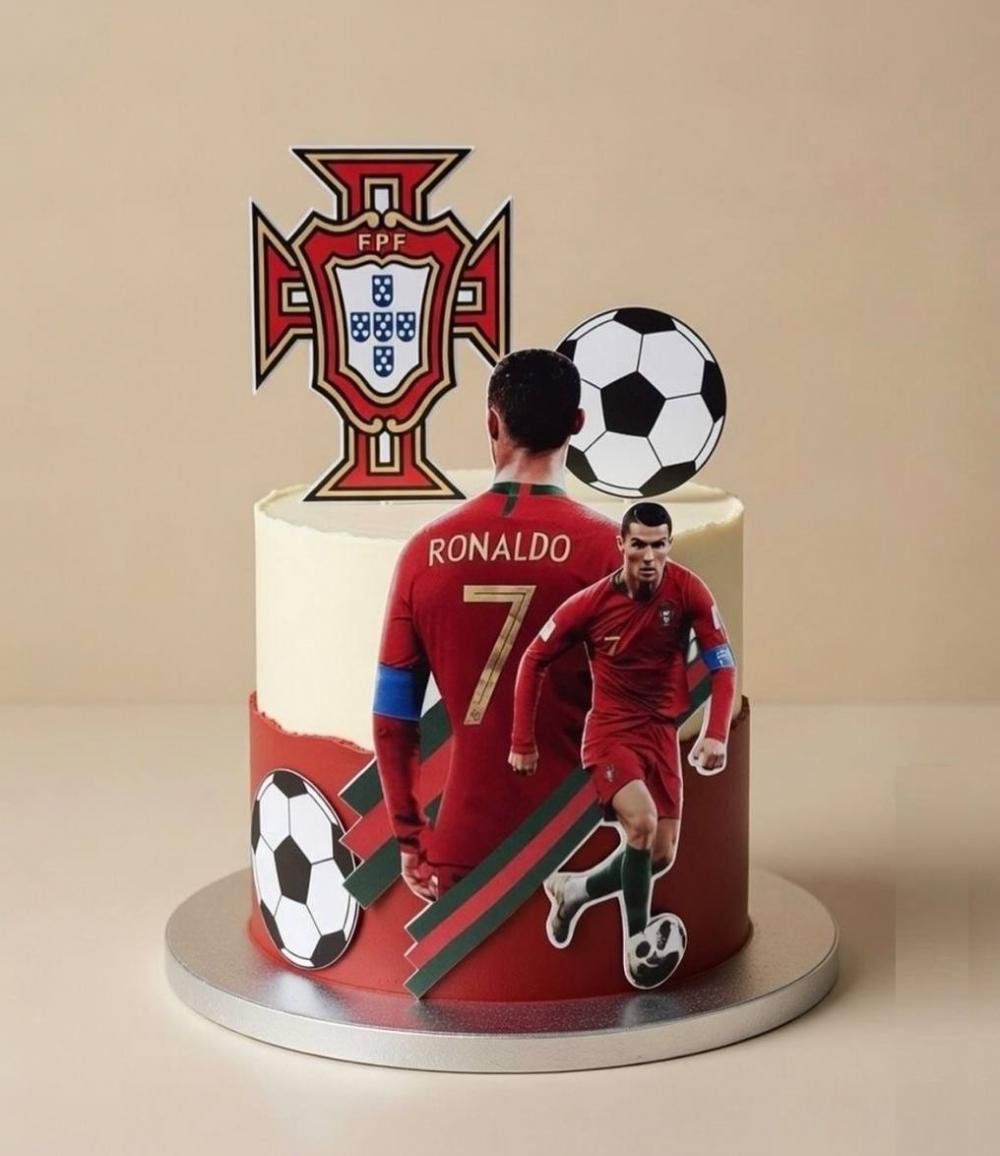 Topo de Bolo CR7 Portugal 02 Studio/PDF/PNG