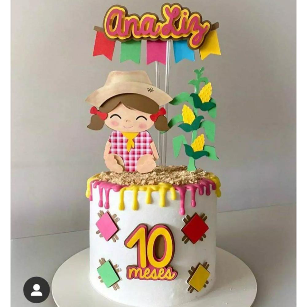 Topo de Bolo Festa Junina 55 Somente Studio