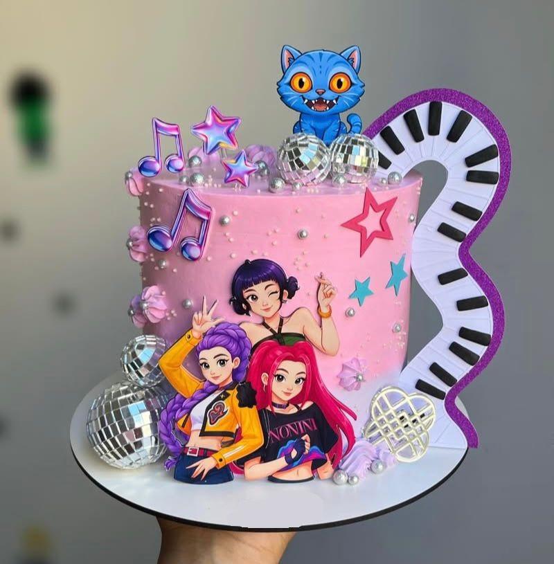 Topo de Bolo Guerreiras do K-Pop 15 Studio/PDF/PNG