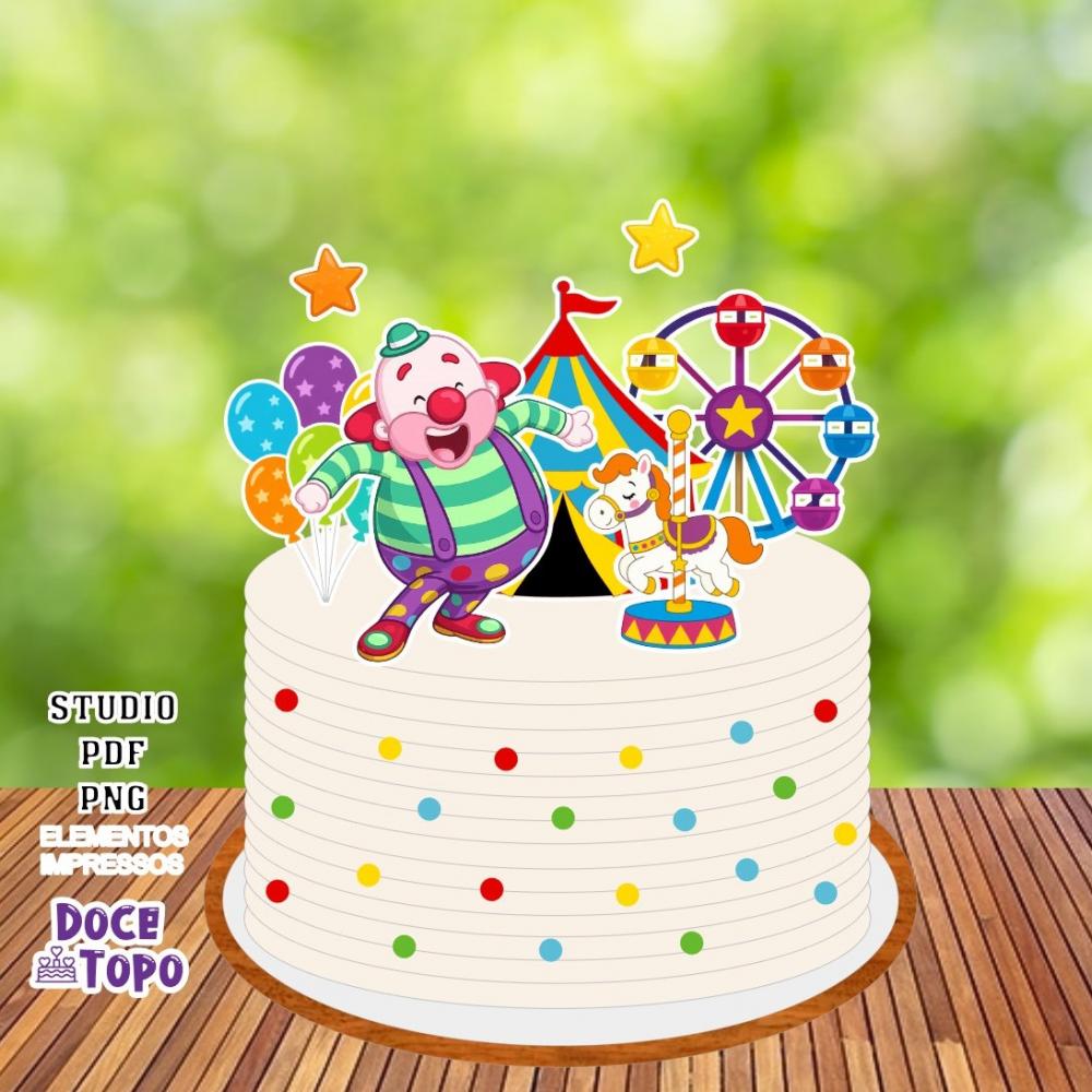 Topo de Bolo Mundo Bita Circo 02 Studio/PDF/PNG