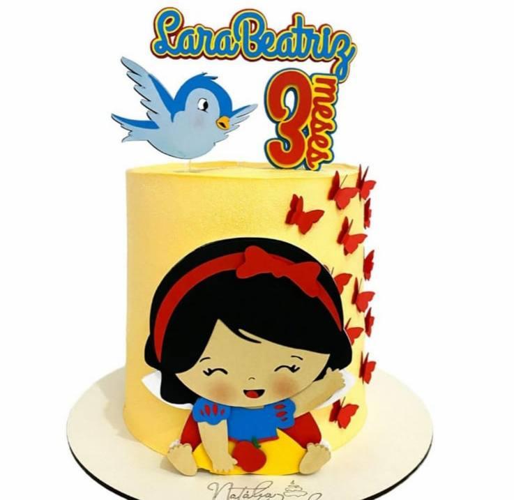 Topo de Bolo Branca de Neve 02 - Somente Studio