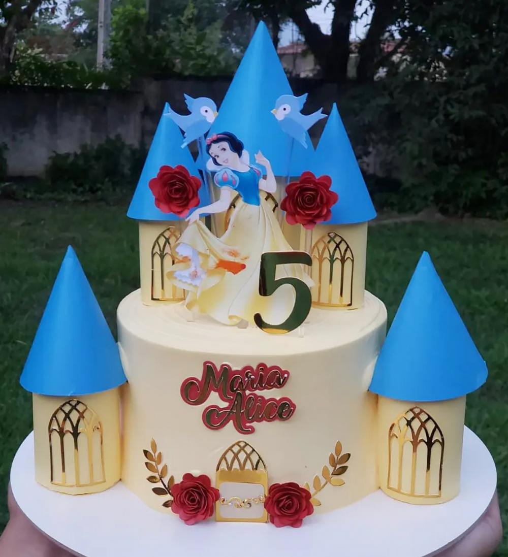 Topo de Bolo Branca de Neve 12 - Somente Studio