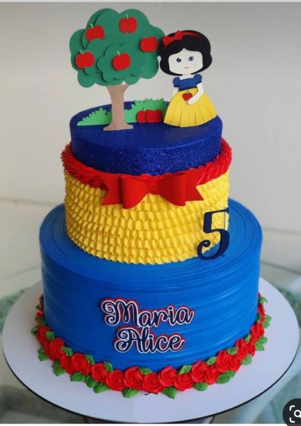 Topo de Bolo Branca de Neve 22 - Somente Studio