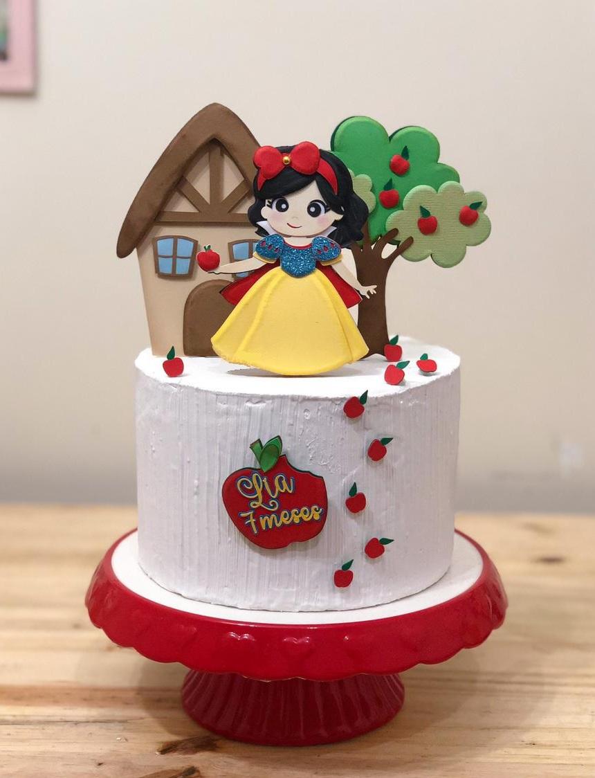 Topo de Bolo Branca de Neve 32 - Somente Studio